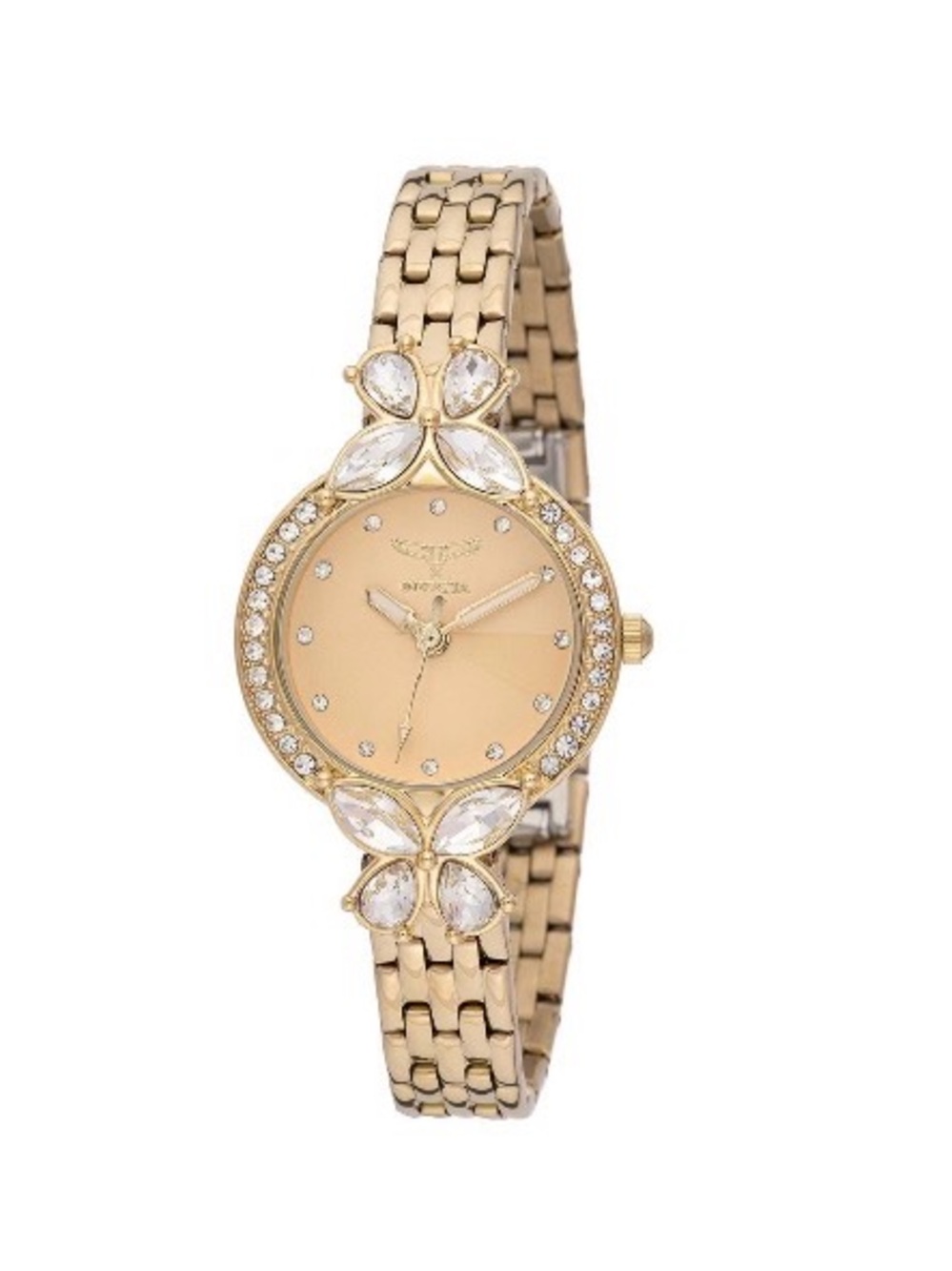 Invicta Gold Crystal Butterfly Women's Watch